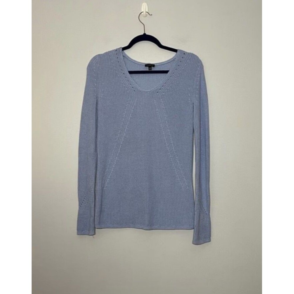 NWT T by Talbots Periwinkle Blue Heather Tunic Sweater Size XL